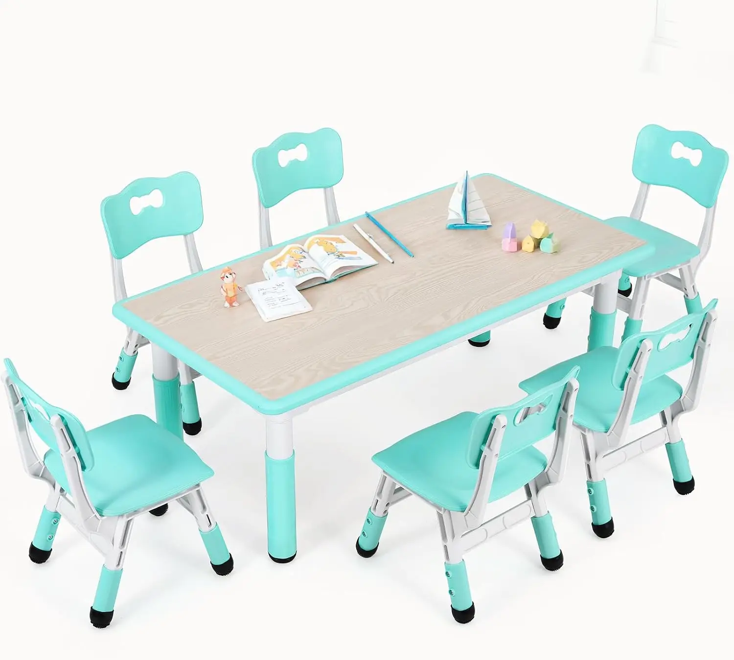 Art Craft Activities For Preschoolers - Kindertafel en 6 stoelen set, in