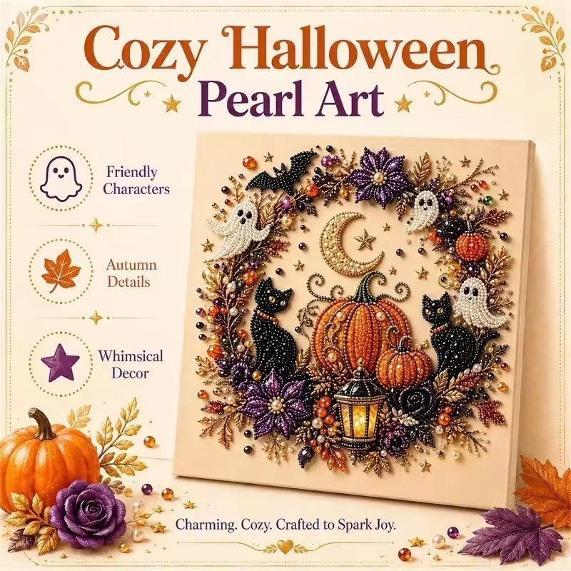 Art Craft Adult - @Halloween Ghost Pearl Art Kit voor
