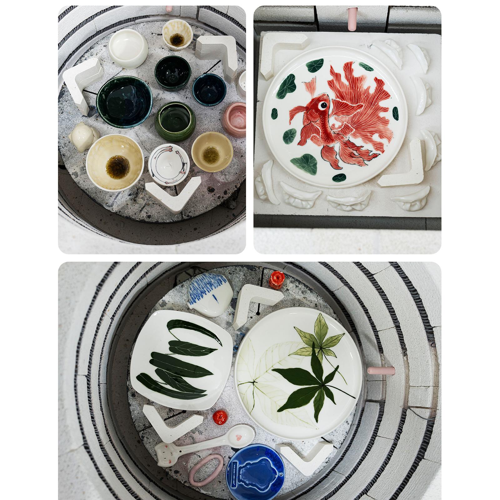Art Craft Workshop - 8x aardewerk ovenpalen ondersteunende steunpoten voor