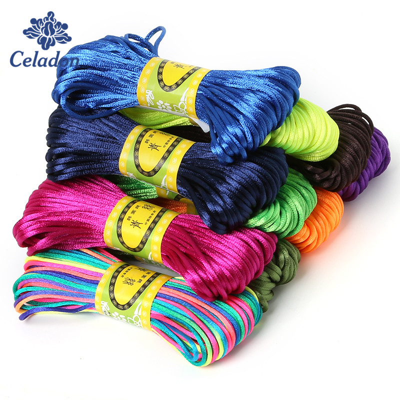 Macrame Cord Cotton - 2Mm 20Meter Zacht Satijn Rattail Zijde