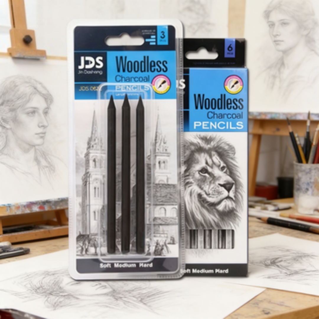Sketching Charcoal Set - Professionele houtskoolpotloden zacht, medium en hard,