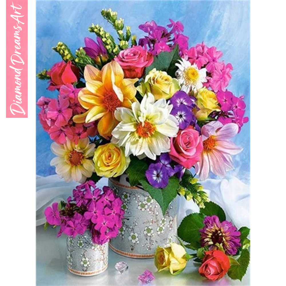 Art Craft Flower - Volledige diamantmozaïek bloem 5D diamant schilderij