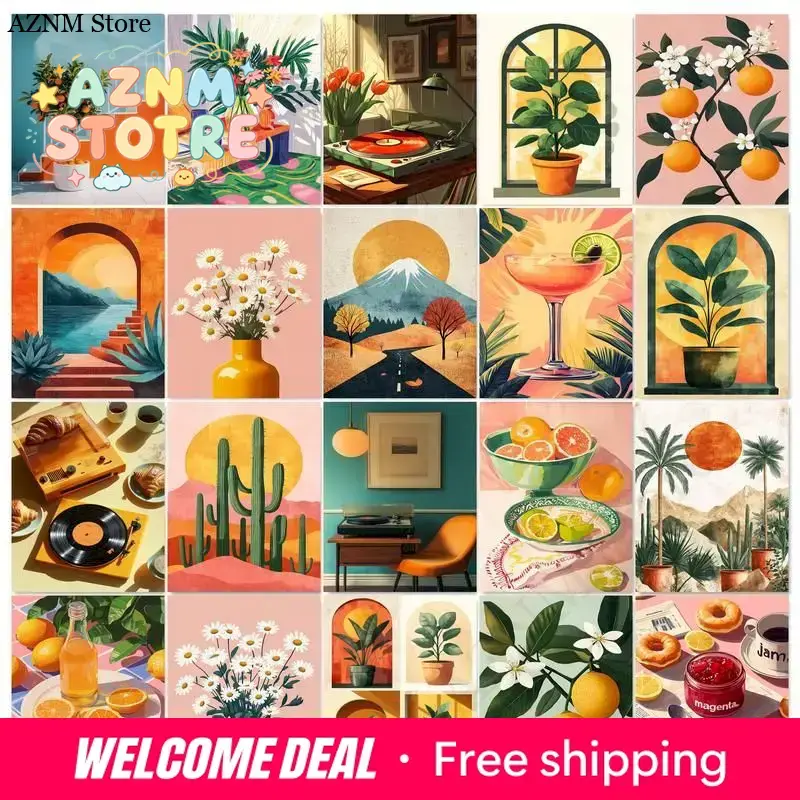 Art Craft Flower - GATYZTORY Frame DIY Schilderen op Nummer