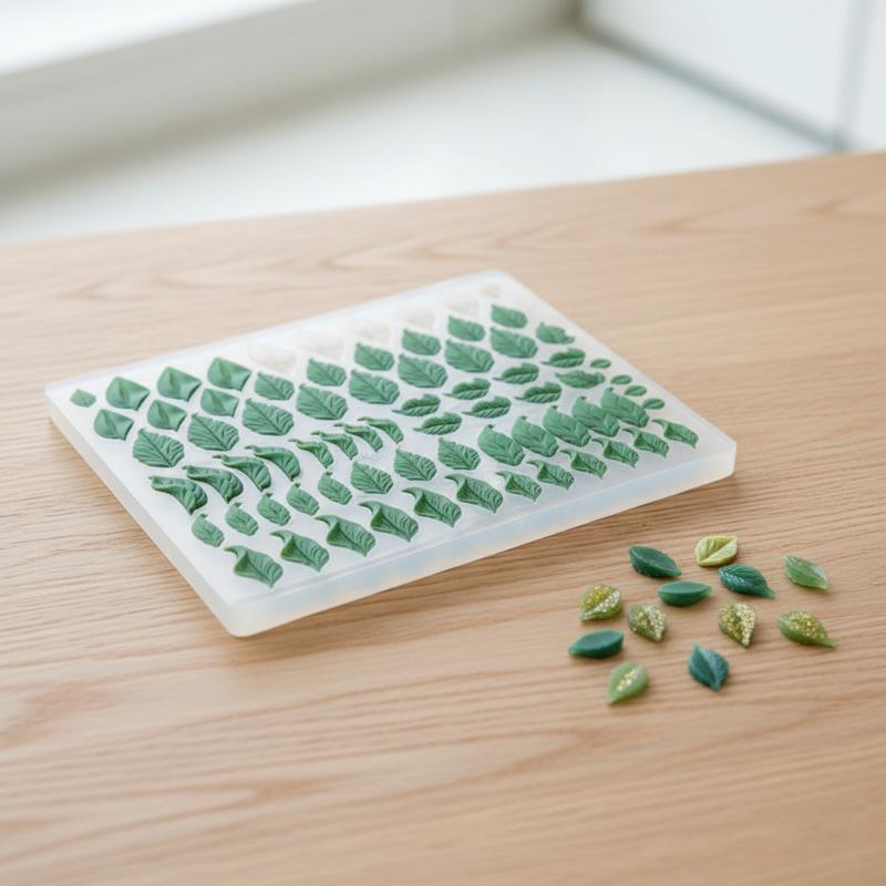 Art Craft Clay - Miniatuur blad siliconen mal 3D embossing