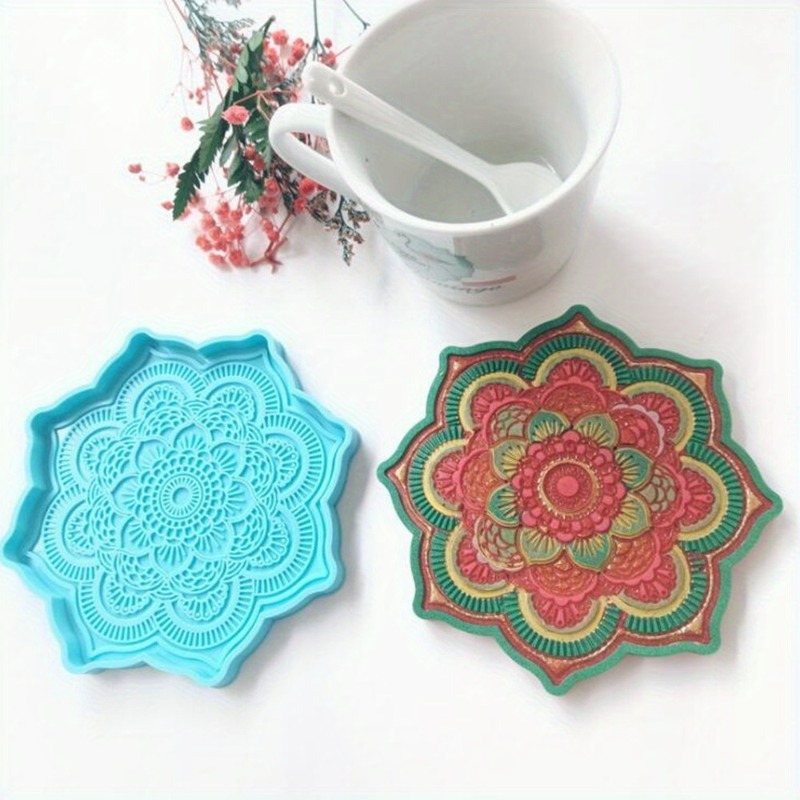 Art Craft Flower - Mandala Coaster Siliconen Mal Ronde Lade