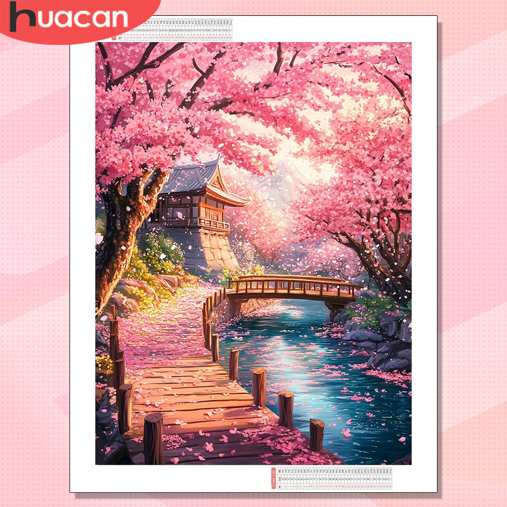 Art Craft Hobbies - HUACAN Diamond Art House Landschap Hobby
