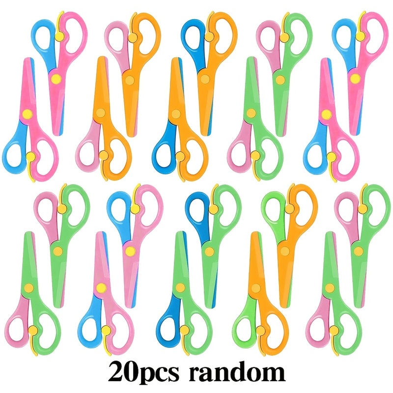 Art Craft For Preschoolers - 10/20 stuks kinderveilige plastic scharen, knutselscharen