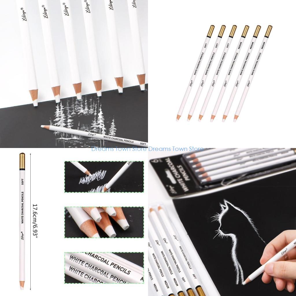 Sketching Charcoal Set - HX6A 6 stuks draagbare professionele kunstenaar