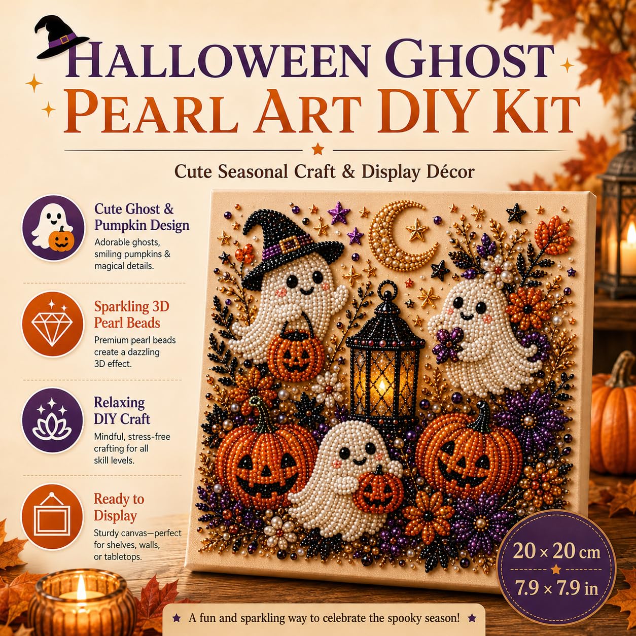 @Halloween Ghost Pearl Art Kit - Art Craft Adult recensie en prijs