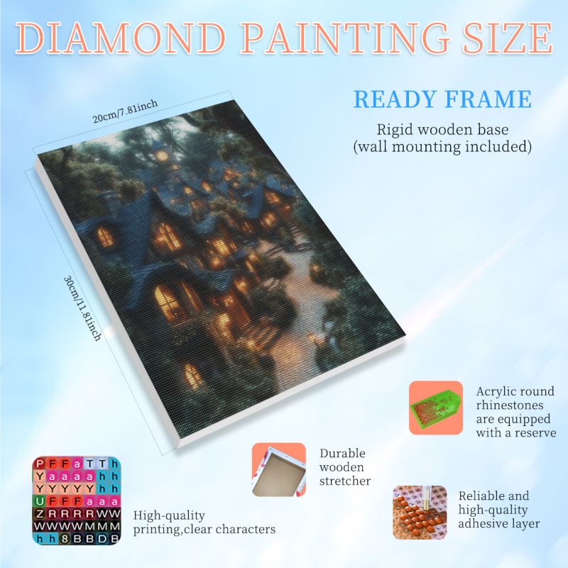 RUOPOTY ingelijst huis 5d diam - Art Craft Kits For Adults recensie en prijs