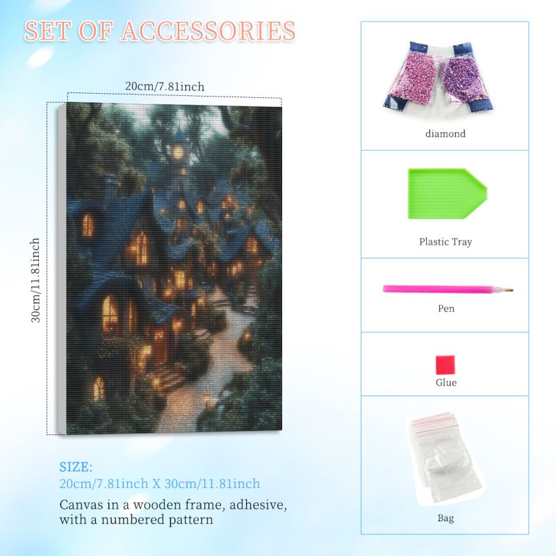 RUOPOTY ingelijst huis 5d diam - Art Craft Kits For Adults recensie en prijs
