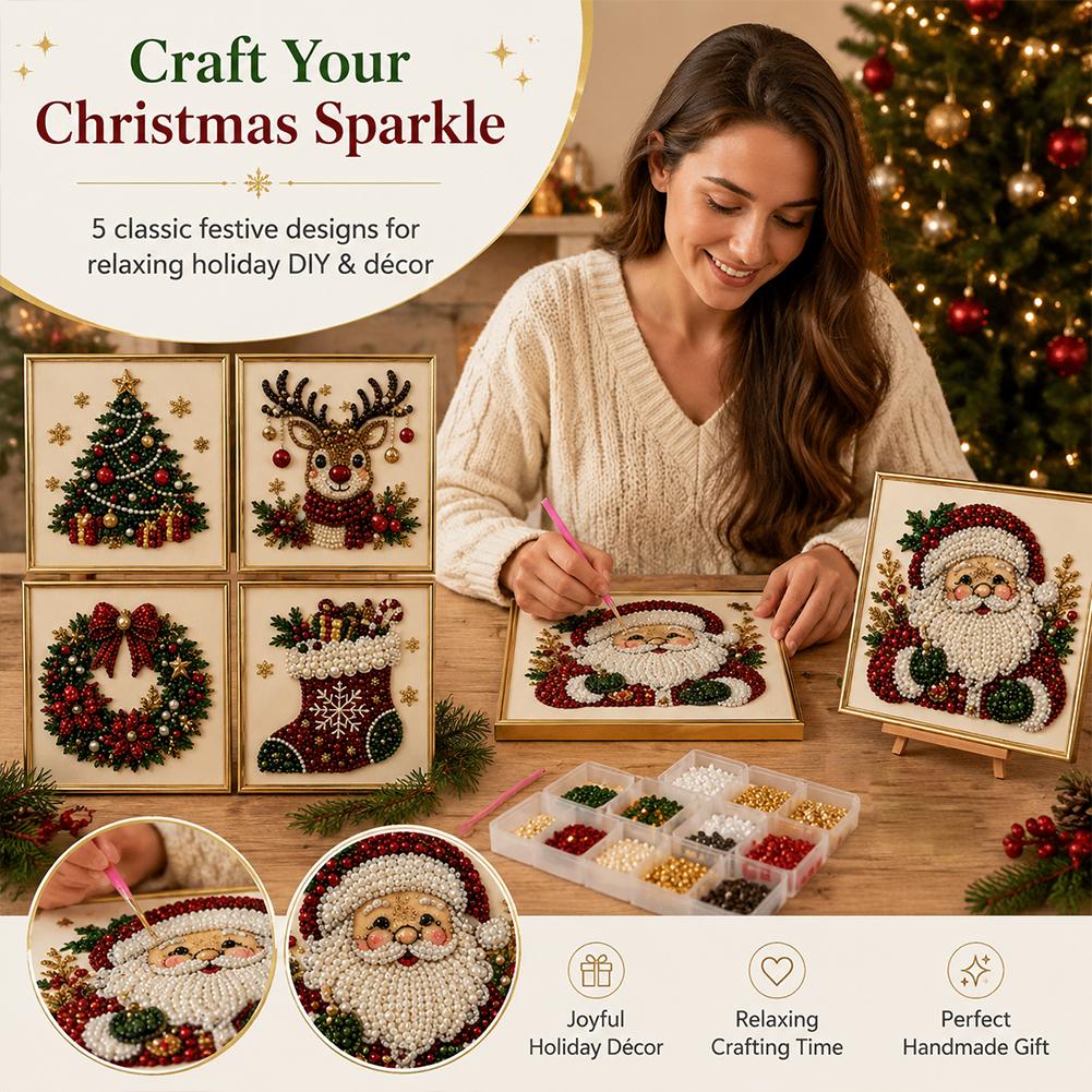 Kerstmis Kerstman Parel Kunst  - Art Craft Adult recensie en prijs