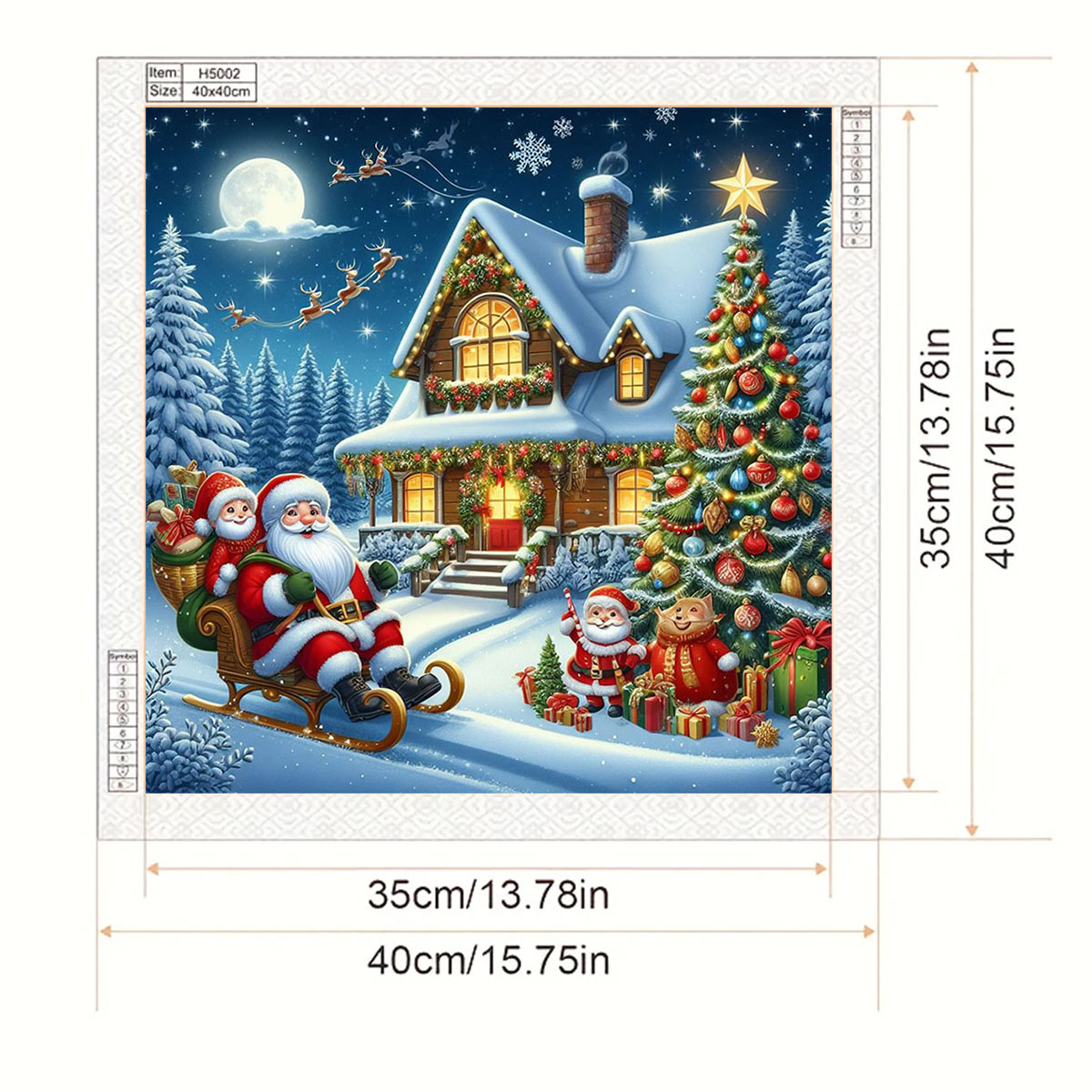 Kerstman en sneeuwhuis diamant - Art Craft Kits For Adults recensie en prijs