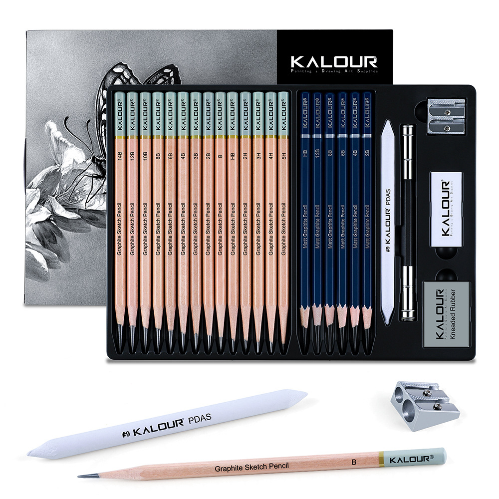 KALOUR 25/22pcs Schetspotlood  - Sketching Charcoal Set recensie en prijs