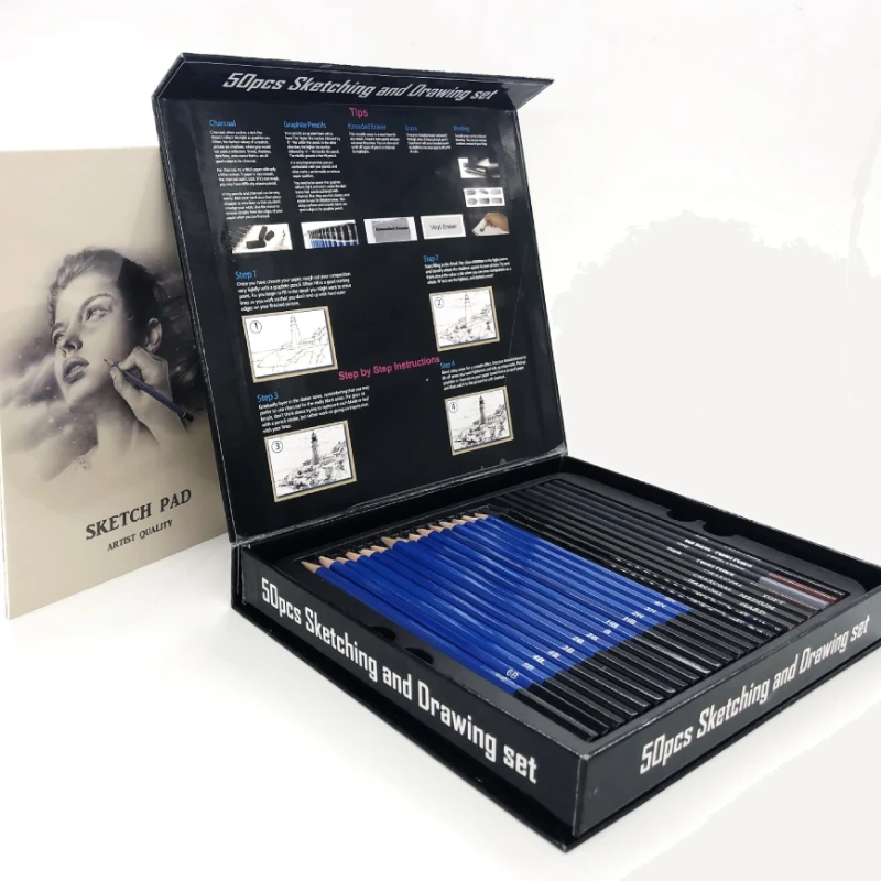 50-delige schetspotloodset Hou - Sketching Charcoal Set recensie en prijs