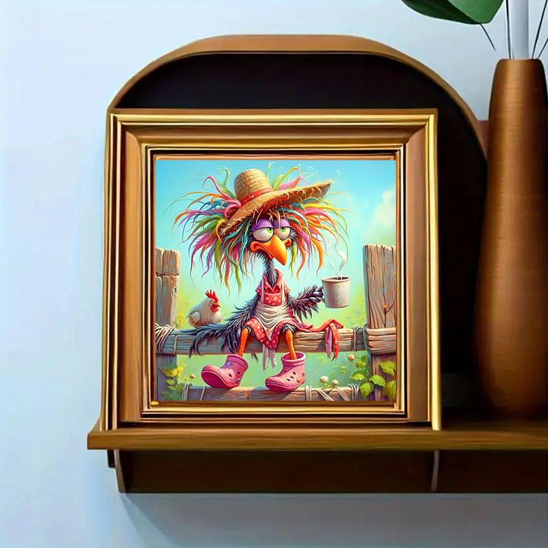 Grappige kippenpatroon diamant - Art Craft Kits For Adults recensie en prijs