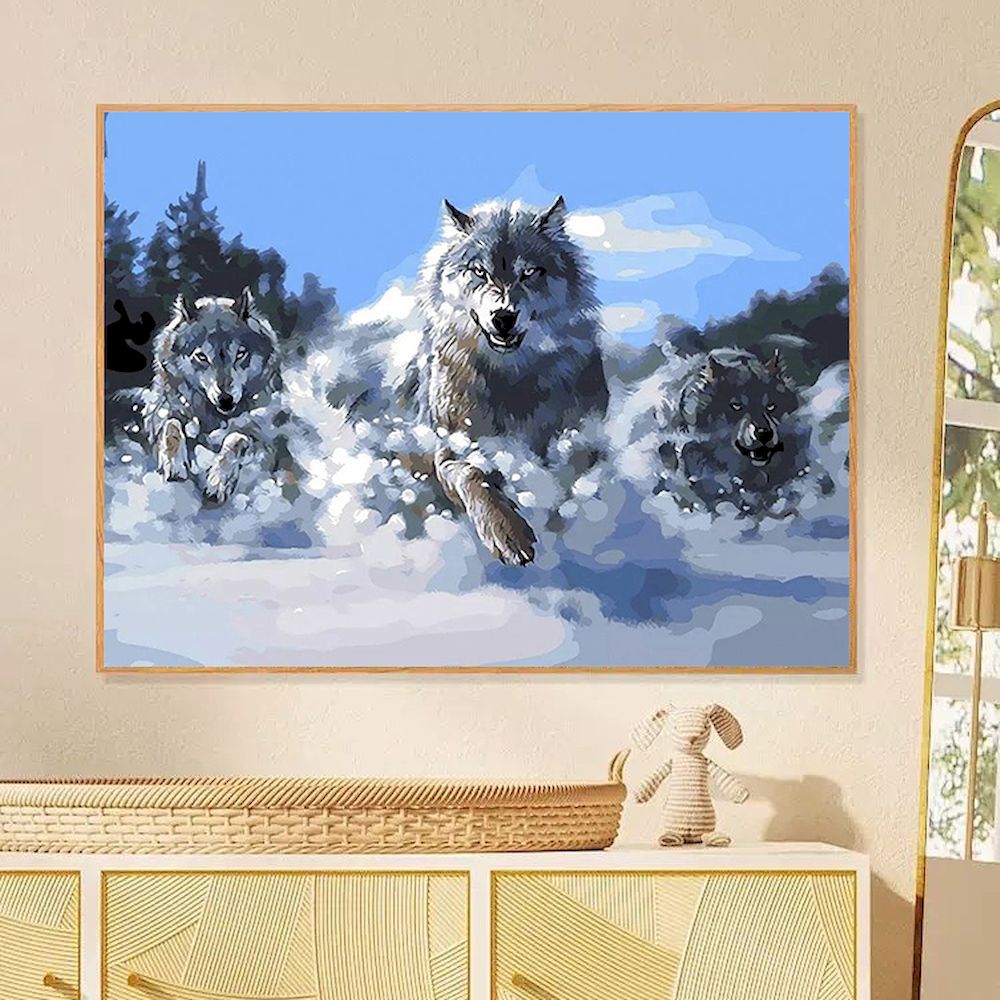 Schilderen op nummer Wolf olie - Art Craft Number recensie en prijs