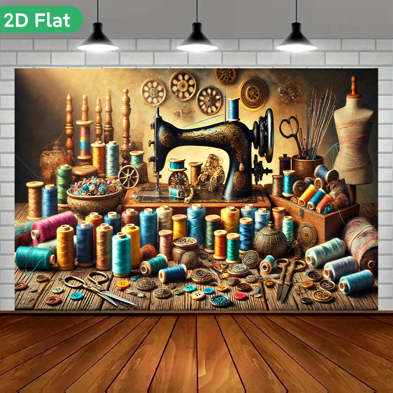 Vintage Retro Naaiatelier Wand - Art Craft Workshop recensie en prijs