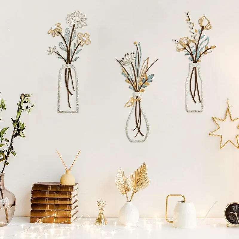 3 stuks metalen bloemen wandde - Art Craft Flower recensie en prijs