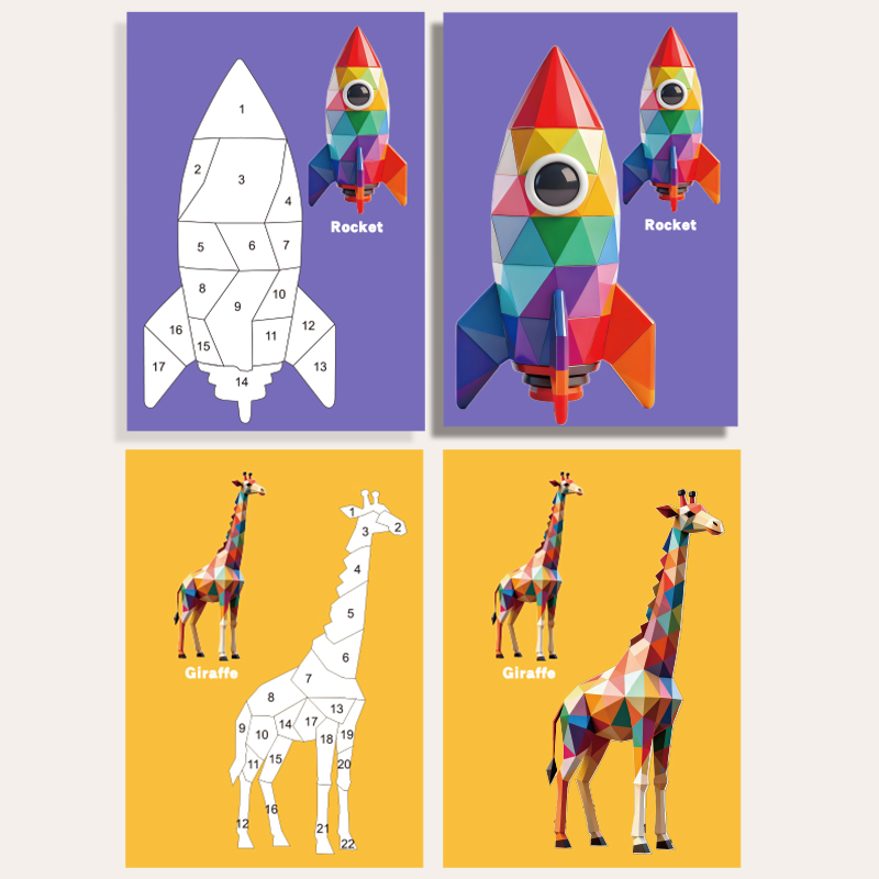 Educatieve geometrie dieren st - Art Craft For Preschoolers recensie en prijs
