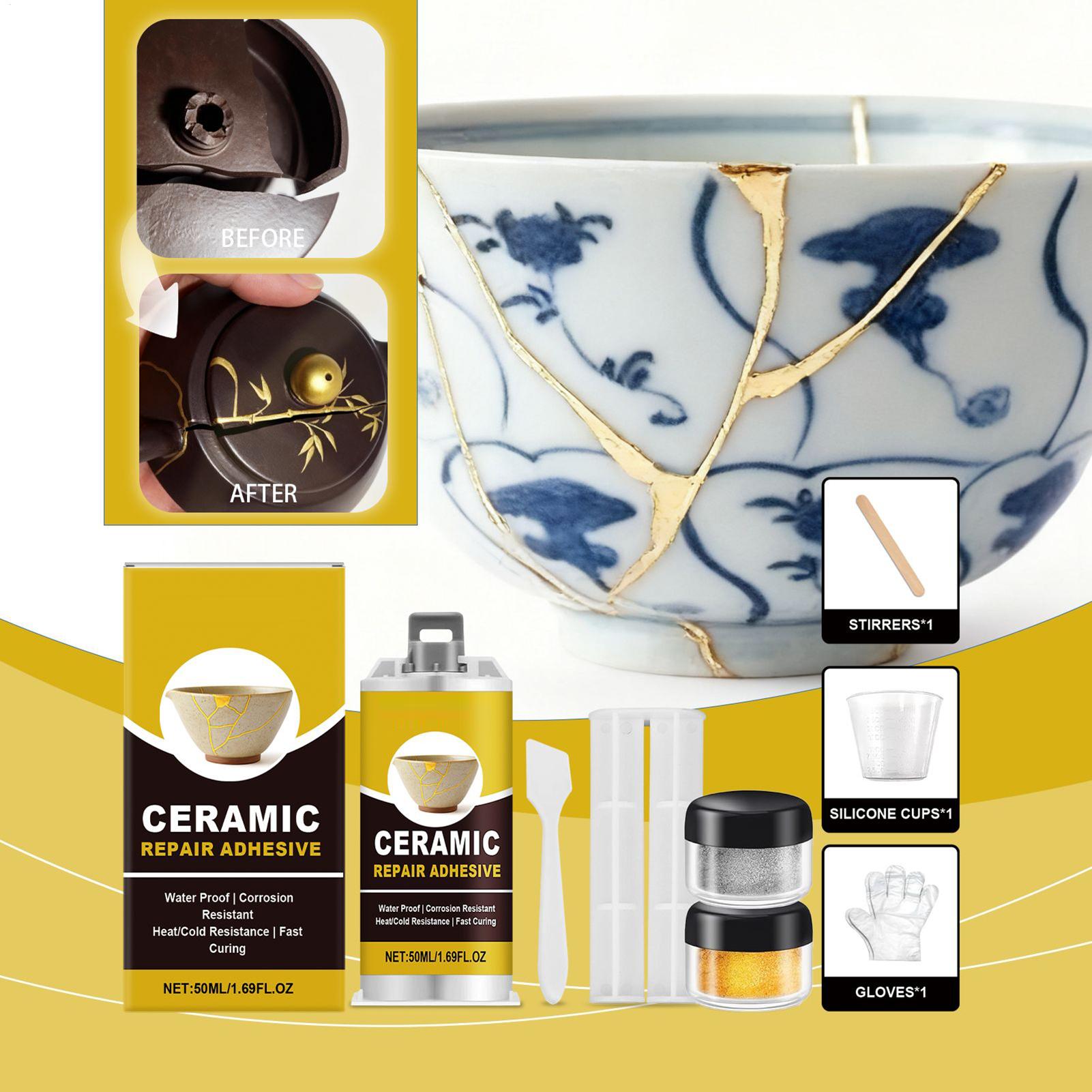 Kintsugi reparatieset gouden k - Art Craft Workshop recensie en prijs