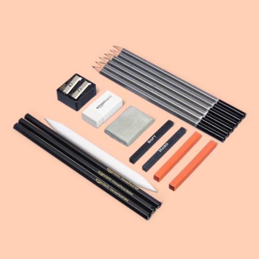 Schets- en tekenpotloodset, 17 - Sketching Charcoal Set recensie en prijs