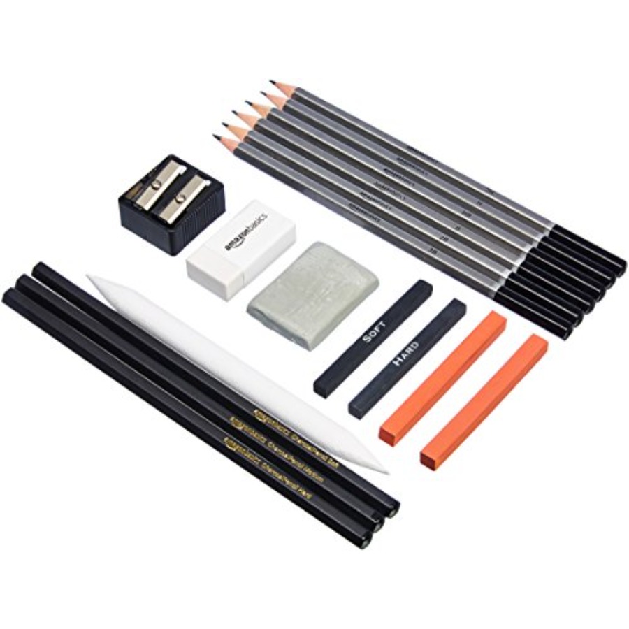 Schets- en tekenpotloodset, 17 - Sketching Charcoal Set recensie en prijs