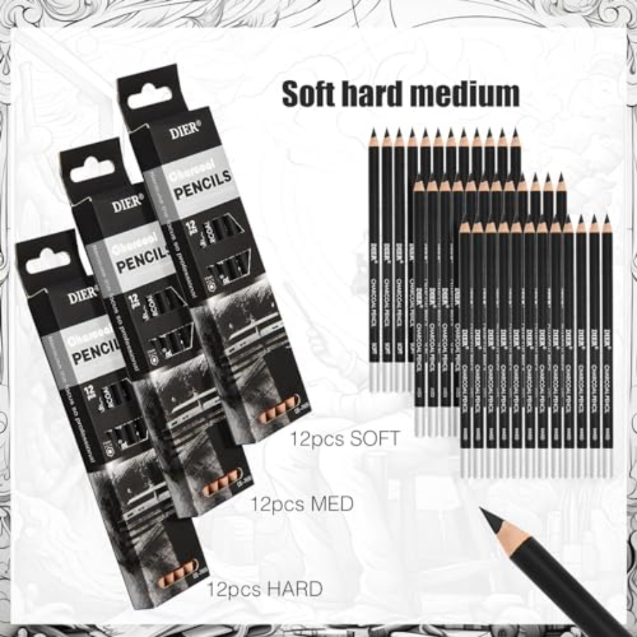 36 stuks professionele houtsko - Sketching Charcoal Set recensie en prijs