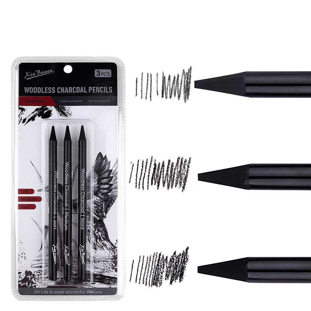 3 stuks zachte/middelgrote/har - Sketching Charcoal Set recensie en prijs